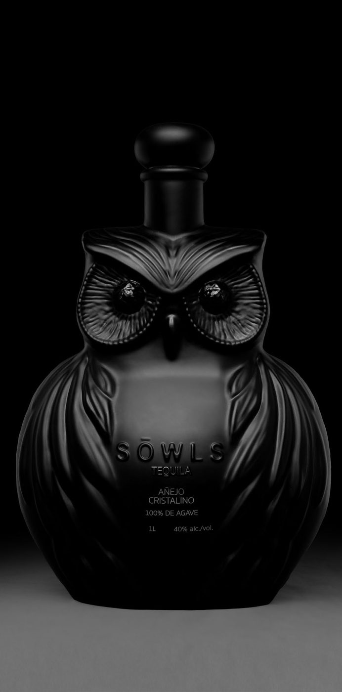 SŌWLS black bottle — by night